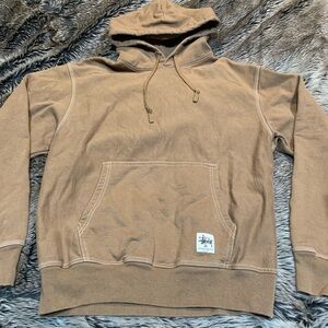 Stüssy Contrast Stitch Label Hoodie Olive
 Size M